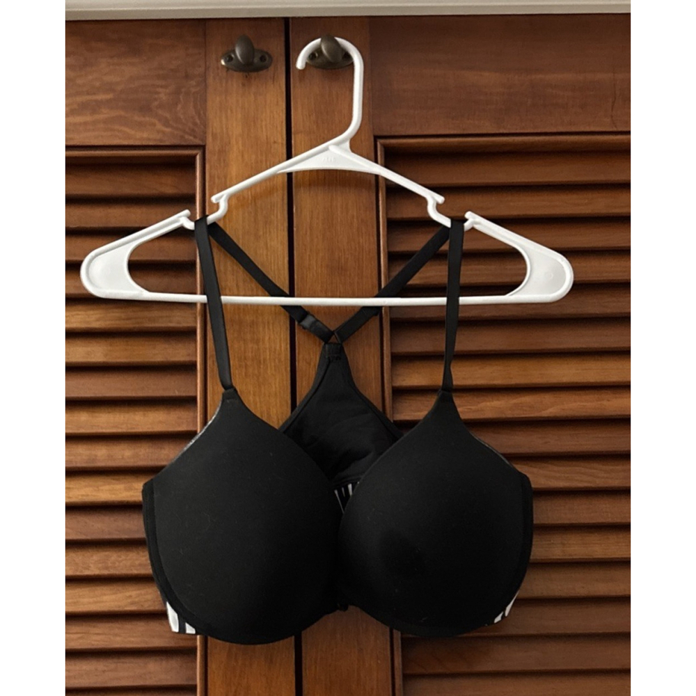 Victoria's Secret PINK Black Padded Push Up Pigeonnant Bra 36DD